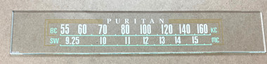 Dial image taken against a tan/brown background to better illustrate white portions of dial scale print - dial is clear glass other than scale print