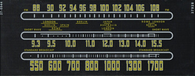 Dial image taken against a dark background to better illustrate dial scale print. Dial glass is clear other than scale printing.