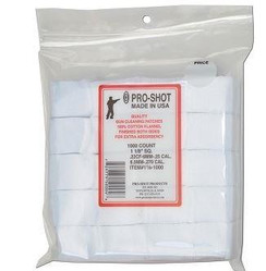 Pro Shot .22-.270 Cal. 11/8 SqQ. 1000CT. Patches