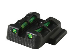 Hiviz GLLW15 LiteWave Rear Glock 9/40/357 (Not 42/43)   Fiber Optic Green Steel Black