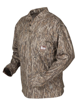 Banded Men's TEC Fleece Long Sleeve Henley - 848222027036