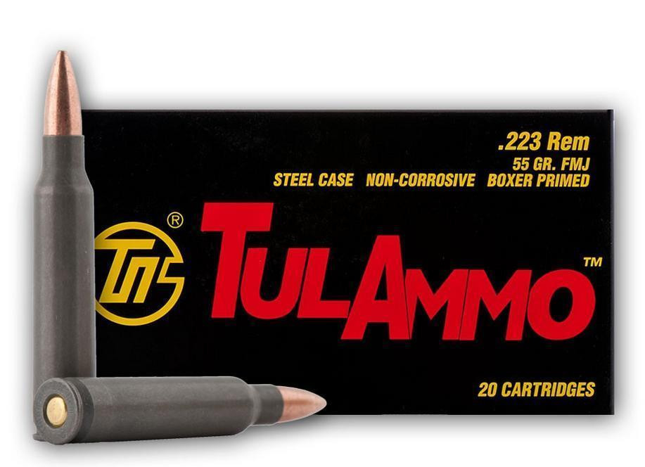 Tul Ammo 223 55Gr FMJ Steel 20 Rounds - 814950011159