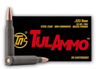 Tul Ammo 223 55Gr FMJ Steel 20 Rounds - 814950011159