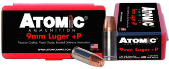 Atomic 00454 Defense 9mm +P Luger 124 GR Bonded MHP 20 Bx/ 10 Cs - 858767004546