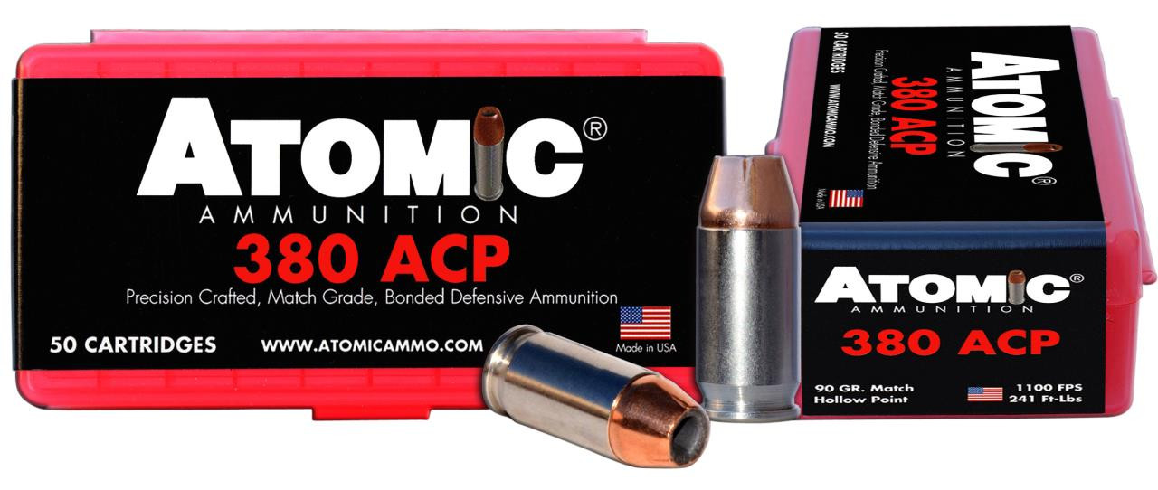 Atomic 00414 Defense 380 ACP 90 GR HPoint 50 Bx/ 10 Cs - 858767004140