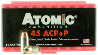 Atomic 00412 Defense 45 ACP +P 185 GR Bonded MHP 50 Bx/ 10 Cs - 858767004126