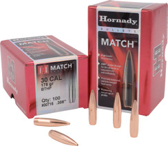 Hornady 30715 Match 308 Winchester/7.62 NATO 178 GR 100 Per Box - 902553071530