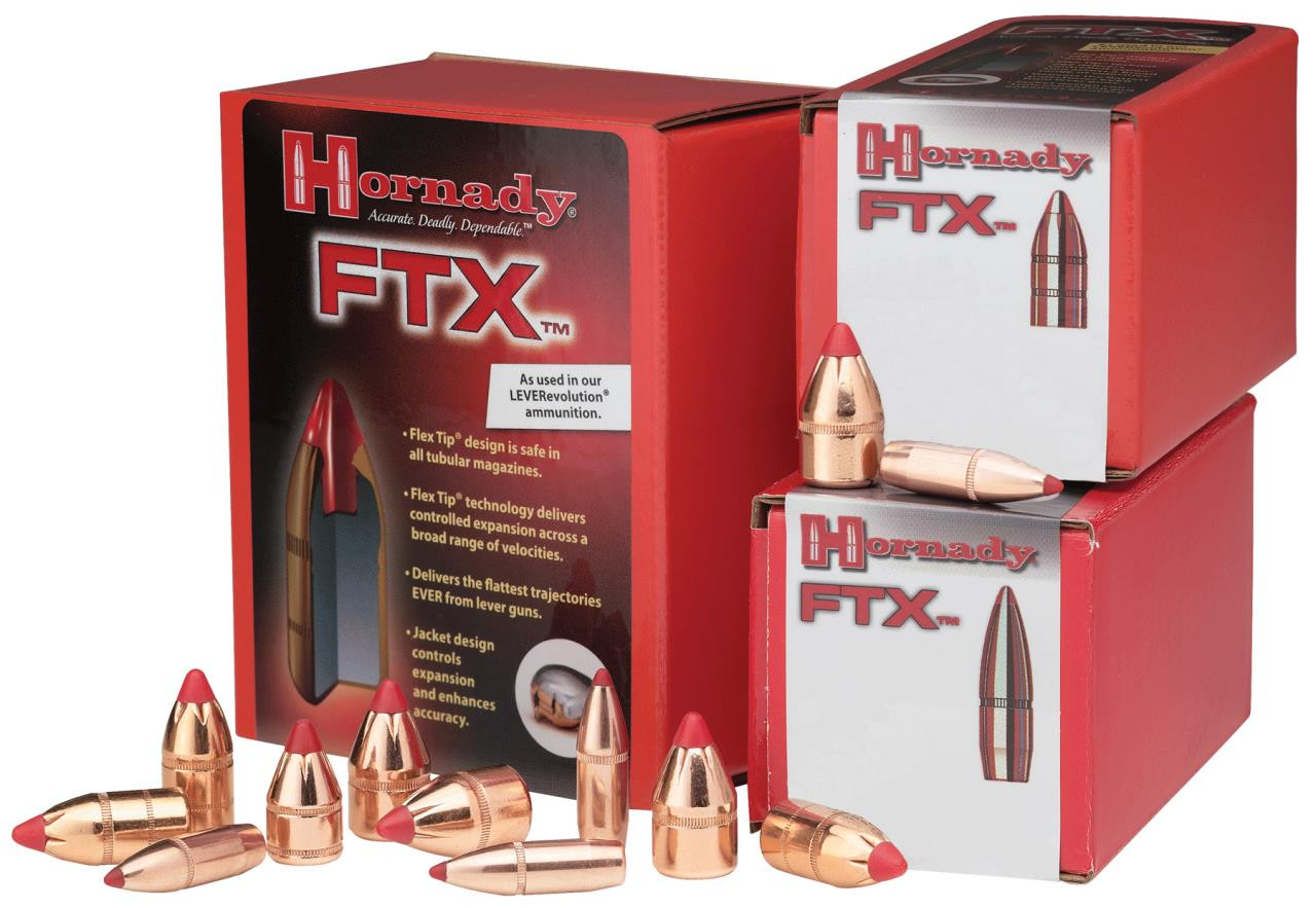 Hornady 44105 FTX Handgun/Rifle 44 Caliber .430 225 GR Flex Tip Expanding 100 Bo - 902554810510