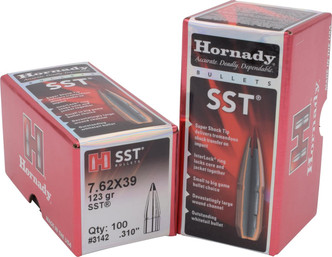 Hornady 3142 Super Shock Tip 7.62mm .310 123 GR SST 100Bx - 902552314270