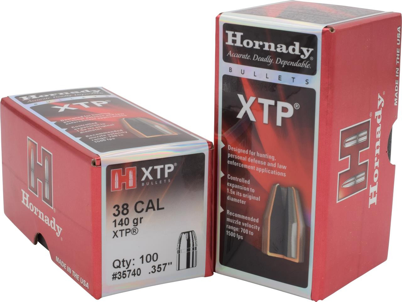 Hornady 35740 XTP 38 140 GR 100 Per Box - 902552357468