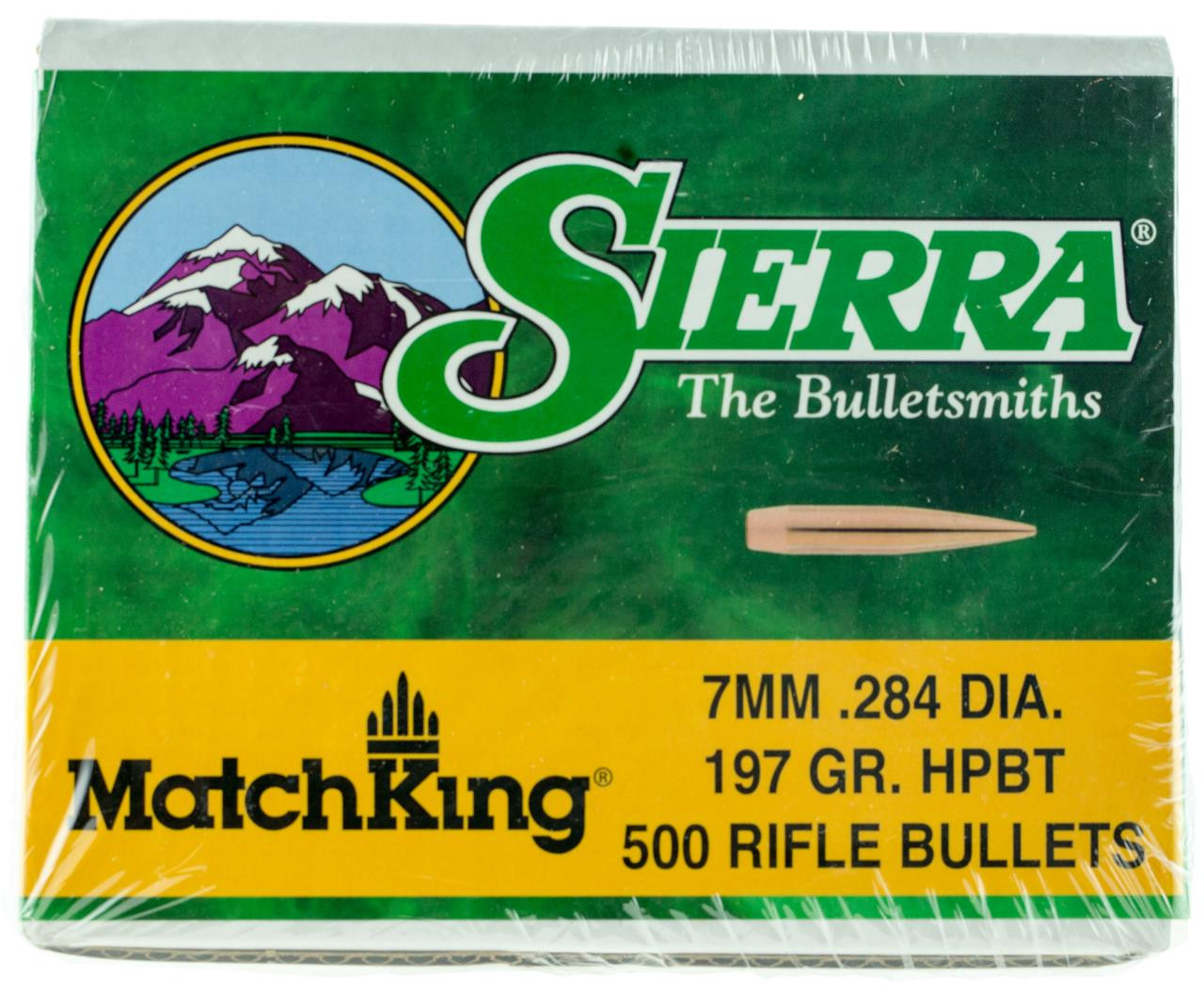 Sierra 1997C MatchKing 7.62mm .284 197 GR Hollow Point Boat Tail 500 Box - 927635199742