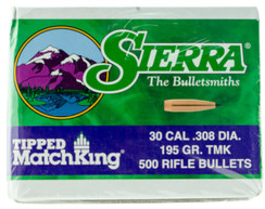 Sierra 7795C Tipped MatchKing 30 Caliber .308 195 GR TMK 500 Box - 927635779500