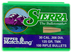 Sierra 7725 Tipped MatchKing 30 Caliber .308 125 GR TMK 100 Box - 927630772520