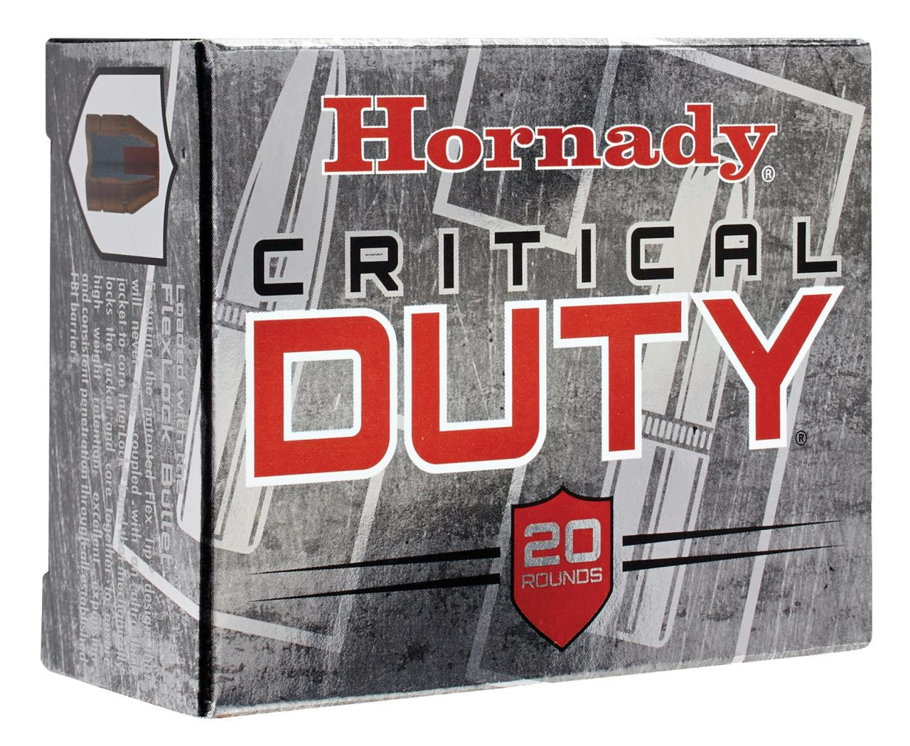Hornady 91256 Critical Duty 10mm 175 GR Critical Duty 20 Bx / 10 Cs - 902559125626