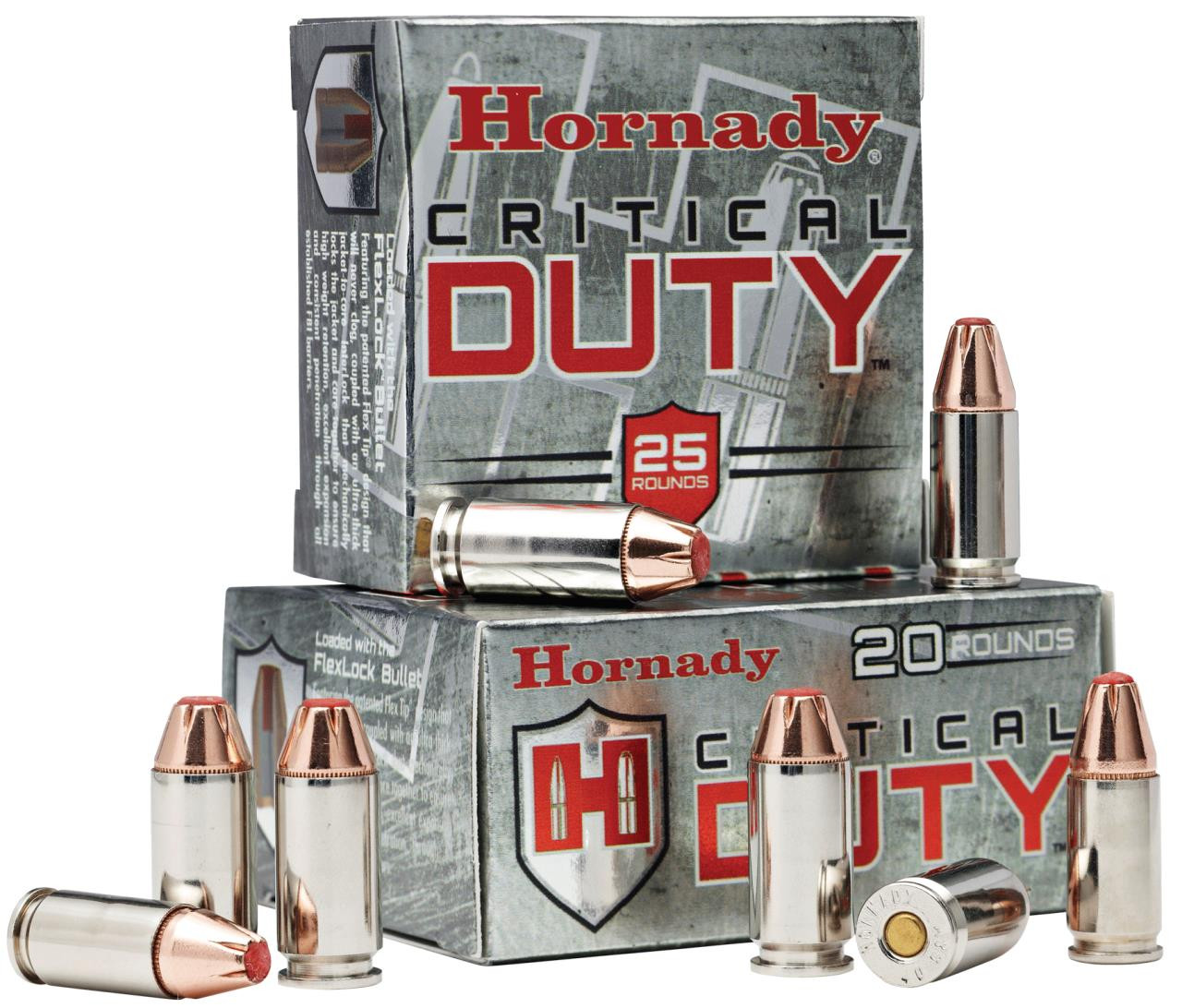 Hornady 90236 Critical Duty 9mm Luger 135 GR FlexLock 25 Bx/ 10 Cs - 902559023656