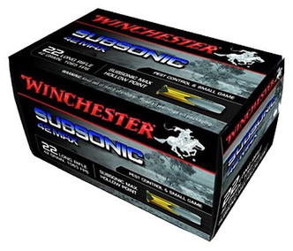 Winchester Ammo W22SUB42U 42 Max 22 Long Rifle 42 GR Subsonic Hollow Point 50 Bx/ 100 Cs - 208921033378