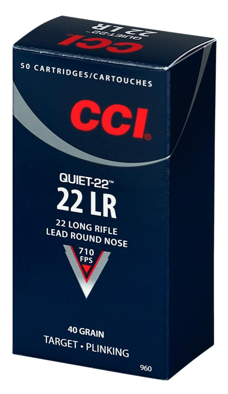 CCI 960 Quiet-22 22 LR 40GR LRN 50 Box/100 Case - 766830096094