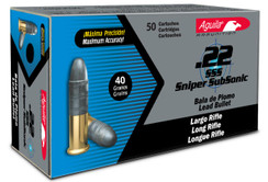 Aguila 1B222268 Standard 22 Long Rifle (LR) 40 GR Subsonic Hollow Point 50 Bx/ 100 Cs - 640420001074