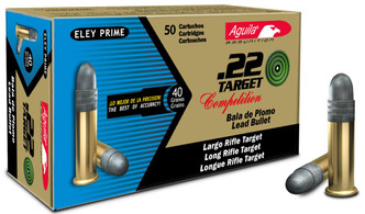 Aguila 1B222500 Target 22 Long Rifle (LR) 40 GR Lead Round Nose 50 Bx/ 100 Cs - 640420001579