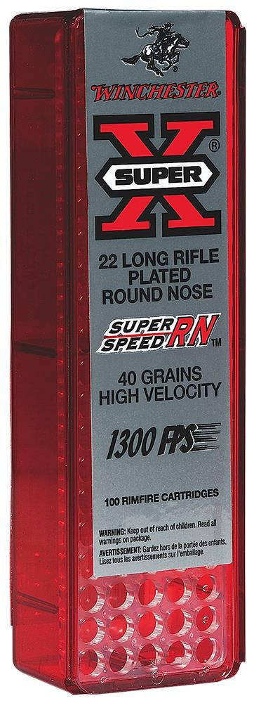 Winchester Ammo X22LRSS1 Super-X 22 Long Rifle 40 GR Round Nose 100 Bx/20 Cs - 208921020026