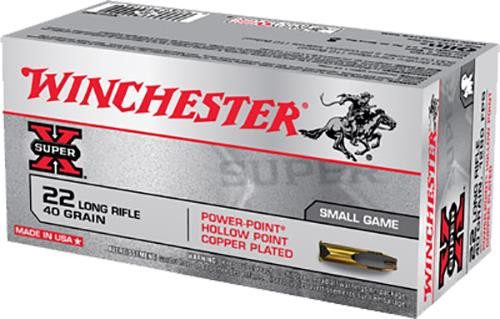 Winchester Ammo X22LRPP Super-X 22 Long Rifle 40 GR Power-Point 100 Bx/ 20 Cs - 208921010508
