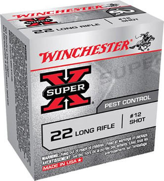 Winchester Ammo X22LRS Super-X 22 Long Rifle 40 GR #12 Shot 50 Bx/ 100 Cs - 208921003128