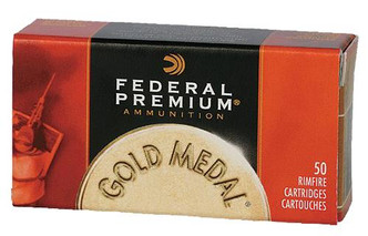 Federal 711B Gold Medal Premium Subsonic 22 LR Solid 40 GR 50Box/100Case - 294650571076
