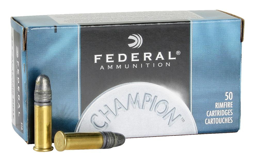 Federal 510 Champion 22 Long Rifle Solid 40 GR 50Box/100Case - 294650561862