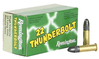 Remington Ammunition TB22A Thunderbolt 22 Long Rifle (LR) Round Nose 40 GR 50Box/100Case - 477000025072