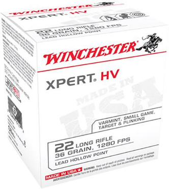 Winchester Ammo XPERT22 XPert 22 Long Rifle (LR) 36 GR Lead Hollow Point 500 Bx/ 10 Cs - 50020892101277