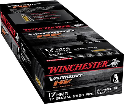 Winchester Ammo S17HMR1 Supreme 17 Hornady Magnum Rimfire (HMR) 17 GR V-Max 50 Bx/ 40 Cs - 208921024918