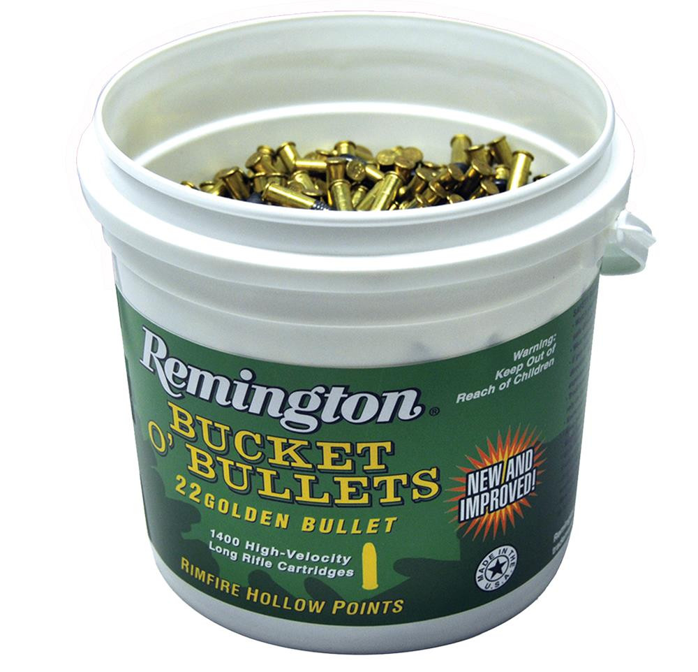 Rem Ammo 1622B 22LR 36GR HV Bucket Plated Hollow Point 1400Bucket/4Cs - 10047700415212