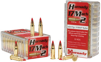 Hornady 83177 Varmint Express 17 Mach 2 17 GR V-Max 50 Bx/ 100 Cs - 902558317718