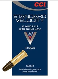 CCI 0035 Standard Velocity 22 LR Lead Round Nose 40 GR 50Bx/100Cs - 766830003542
