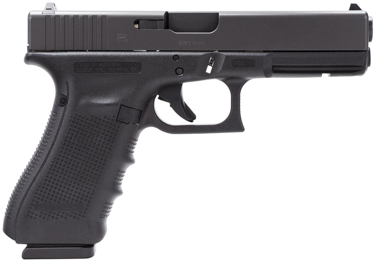 Glock PG1750201 G17 Gen4 Double 9mm Luger 4.48" 10+1 FS Black Interchangeable Backstrap Grip Black - 764503652011