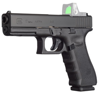 Glock PG1750203MOS G17 Gen4 MOS Double 9mm Luger 4.48" FS 17+1 Black Interchangeable Backstrap Grip Black - 764503913464