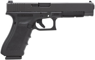 Glock PG3430101 G34 Gen 4 Double 9mm Luger 5.31" 10+1 Black Interchangeable Backstrap Grip Black - 764503721014