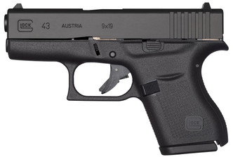 Glock UI4350201 G43 Subcompact Double 9mm Luger 3.39" 6+1 Black Polymer Grip/Frame Grip Black - 764503913358