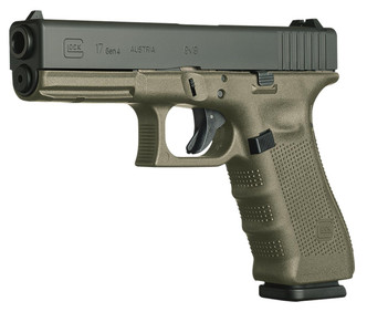Glock PG1757201 G17 Gen4 Double 9mm Luger 4.48" 10+1 FS OD Green Interchangeable Backstrap Grip Black - 764503020544