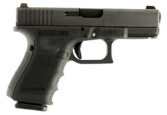 Glock PG1950703 G19 Gen 4 Double 9mm Luger 4.01" 15+1 Black Interchangeable Backstrap Grip Black - 764503015458