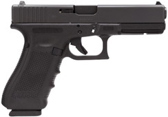 Glock PG1750203 G17 Gen4 Double 9mm Luger 4.48" 17+1 FS Black Interchangeable Backstrap Grip Black - 764503652035