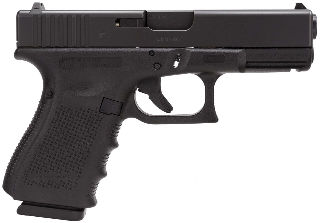 Glock PG2350203 G23 Gen 4 Double 40 Smith & Wesson (S&W) 4.01" 13+1 Black Interchangeable Backstrap Grip Black - 764503642036