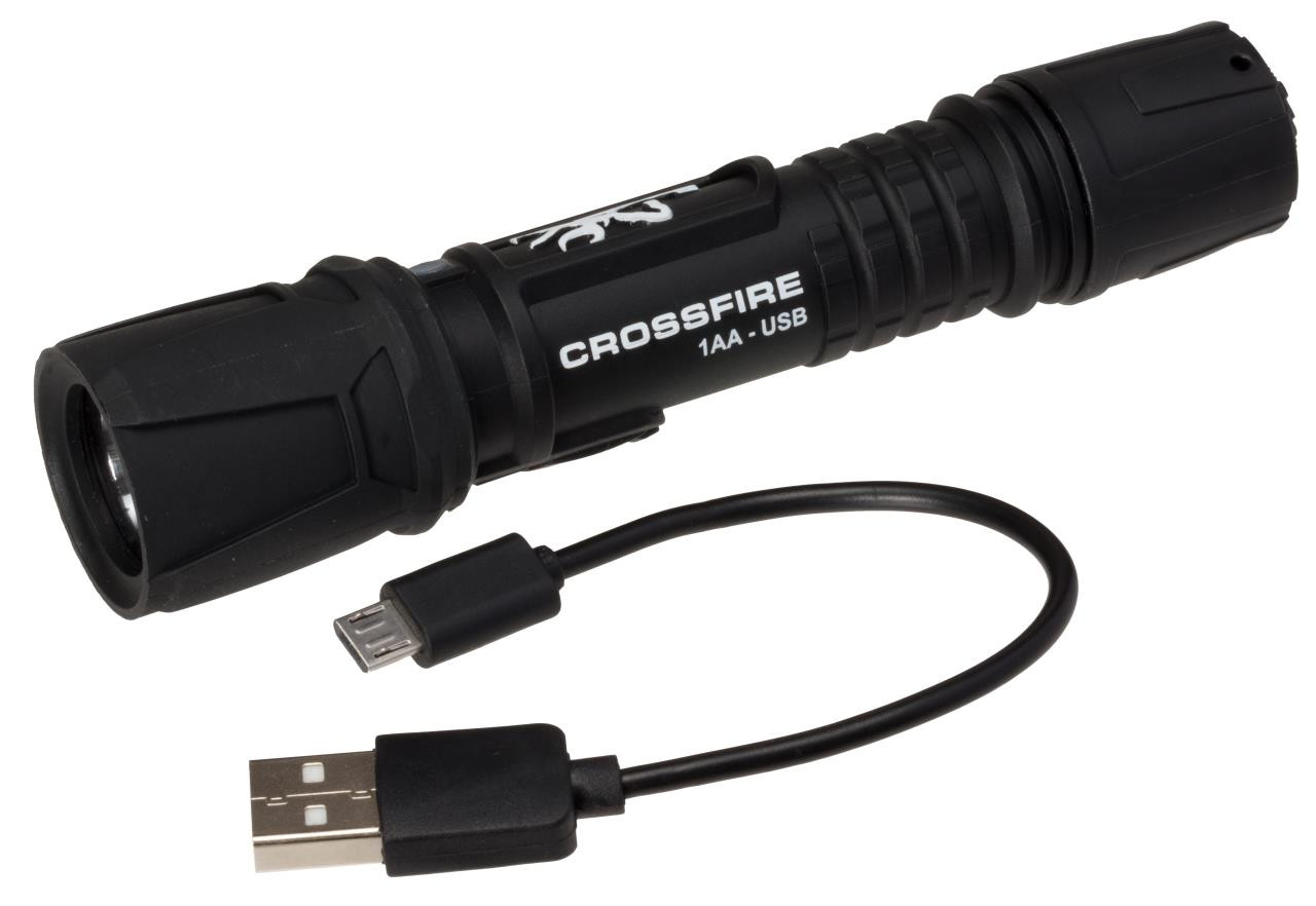 Browning Crossfire USB Rechargeable Flashlight - 023614485896