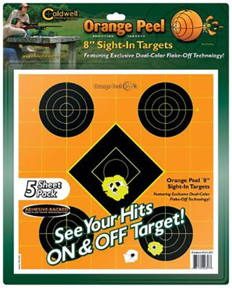 Caldwell 522-357 Orange Peel Targets Sight-In 8" 5 Pack - 661120223573