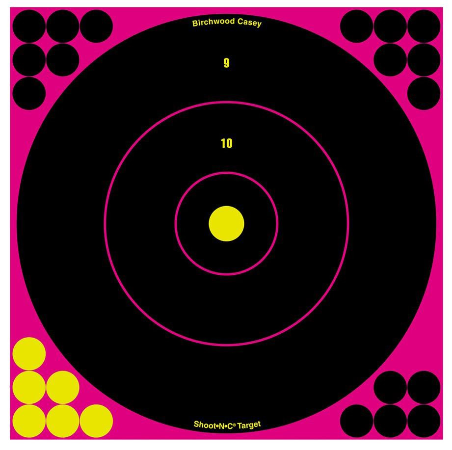 Birchwood Casey 34027 Shoot-N-C Pink Bull''s-Eye Target 5 Pac - 290573402732