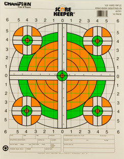 Champion Targets 45761 Scorekeeper Rifle Sight-In 12 Pack - 766834576158