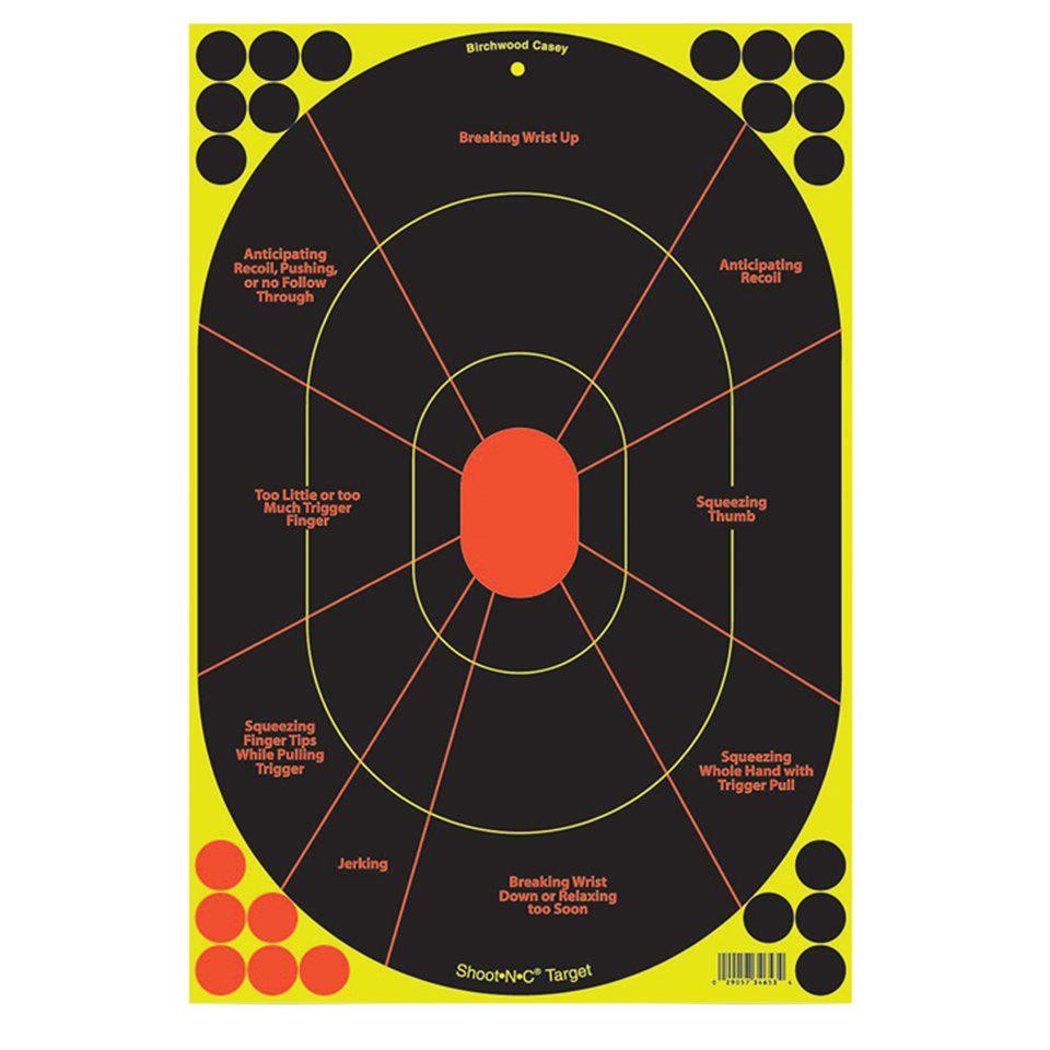 Birchwood Casey 34655 Shoot-N-C Handgun Trainer 5 Targets - 290573465584
