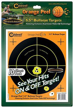 Caldwell 550-010 Orange Peel Targets Bullseye 5.5" 10 Pack - 661120500100