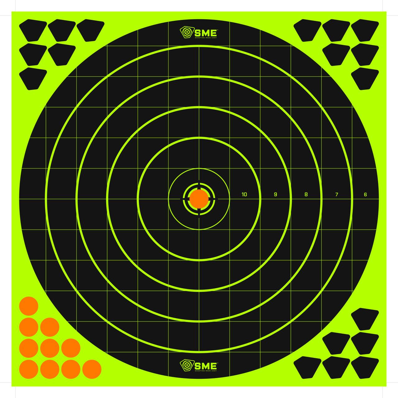 SME SMETRG12RS Splatter Target Round 6 Pack 12" Circle - 888151015964