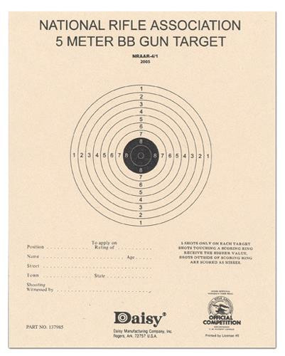Daisy 408 Air Rifle Paper Target 50 Pack - 392560040818